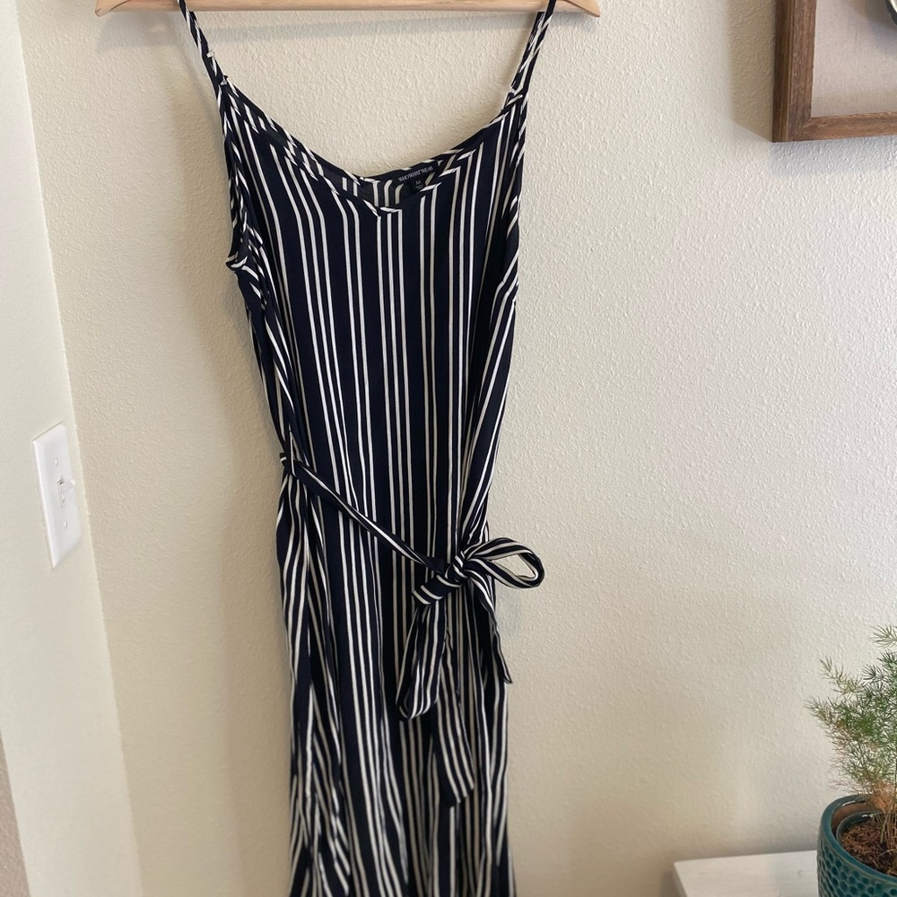 Striped dress with side slits